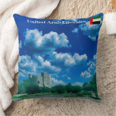 フジ威厳のあるラーアラブ首長国連邦の古代城 クッション (ブランケット)