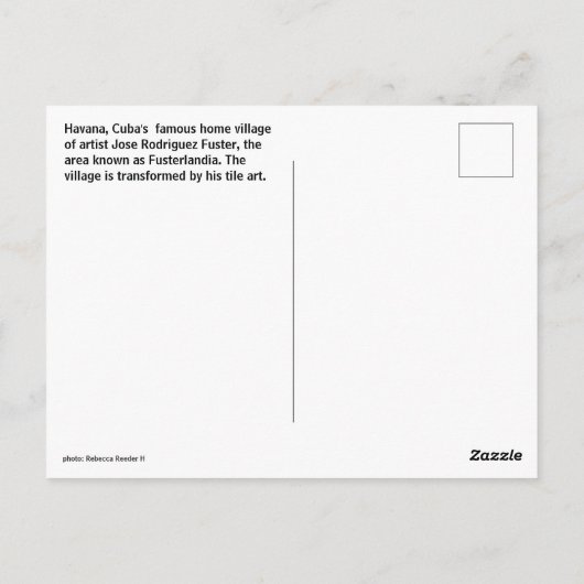 フステルランディアハバナキューバアート ポストカード (裏面)