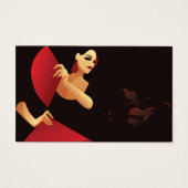 フスペインのァンとフラメンコのダンサー。黒と赤 (正面)