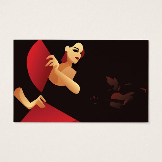 フスペインのァンとフラメンコのダンサー。黒と赤 (正面)