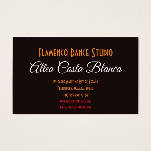 フスペインのァンとフラメンコのダンサー。黒と赤 (裏面)