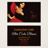 フスペインのァンとフラメンコのダンサー。黒と赤 (正面&裏面)