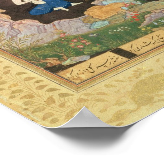 フスラウはシリンが川の流れに浸っているのを見る ポスター (角)