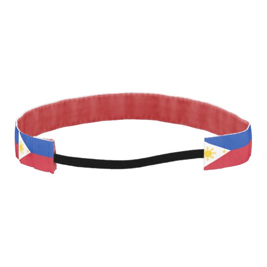 フスリップまたは滑ることィルピン国旗を持つノンヘッドバンド アスレチックヘッドバンド (裏面)