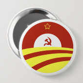 フセインオバマは言います: 富を広げて下さい 缶バッジ (正面&裏面)