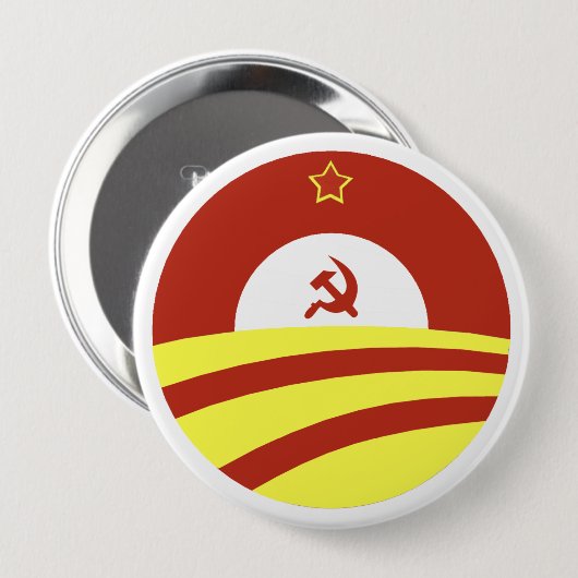 フセインオバマは言います: 富を広げて下さい 缶バッジ (正面&裏面)