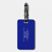 フタロブループロフェッショナルミニマルモダンリスト ラゲッジタグ (裏面縦)