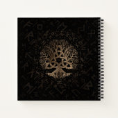 フタークにトリケトラを描いた生命の木 ノートブック (裏面)