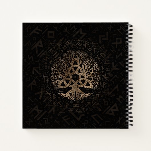 フタークにトリケトラを描いた生命の木 ノートブック (裏面)