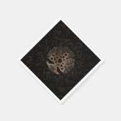 フタークのパターンにトリケトラと生活の木 スタンダードカクテルナプキン (角)