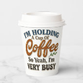 フタ付きおもしろコーヒーパーティー用紙コップ 紙コップ (裏面)
