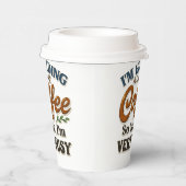 フタ付きおもしろコーヒーパーティー用紙コップ 紙コップ (右)