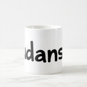 フダンシシンプルブラックスローガン コーヒーマグカップ (中央)