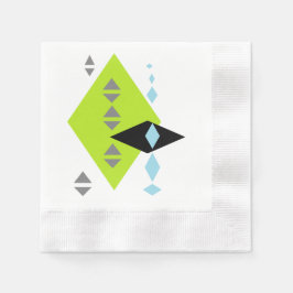フチュリスティクモダン幾何学プリントナプキンス 縁ありカクテルナプキン