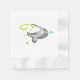 フチュリスティッモダンク幾何学ナプキン 縁ありカクテルナプキン