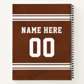 フッカッコいいトボパーソナライズされたール・フットボール・ノート ノートブック (裏面)