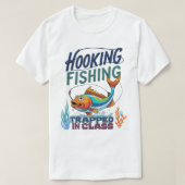 フッキング フィッシング、授業に捕らわれて Tシャツ (デザイン正面)