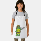 フックされた手と目のパッチで海賊として亀 エプロン (インサイチュ)