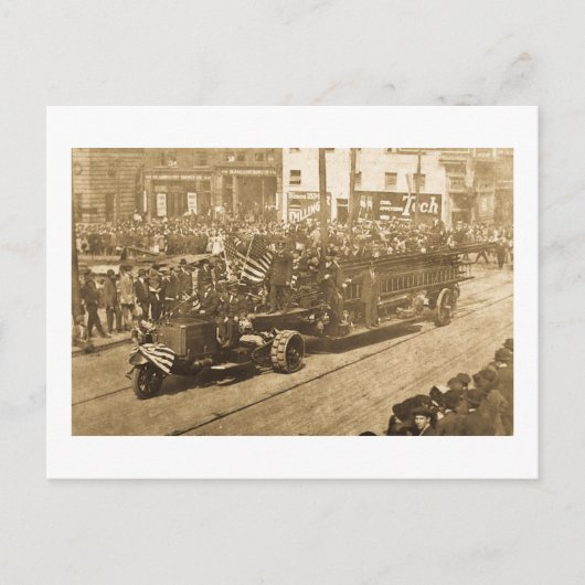 フックとラダーオンパレード – Vinatge ポストカード (正面)