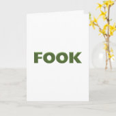 フックの白いグリーティングカード カード (黄色い花)