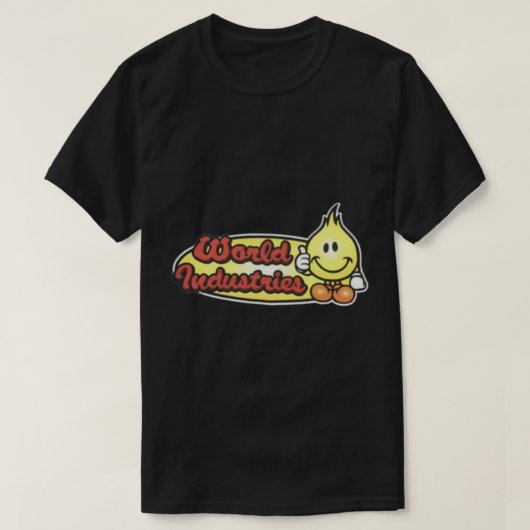 フックアップヴィンテージアニメガールワールドインダストリーズフレーム Tシャツ (デザイン正面)