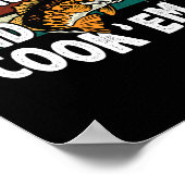 フックエム調理師エム魚釣り恋人ヴィンテージフィッシャーマン ポスター (角)