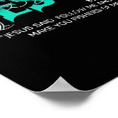 フックオンイエスおもしろい魚釣り ポスター (角)