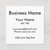 フックオン魚釣りパーソナライズされたアングラー スクエア名刺 (裏面)