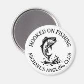 フックオン魚釣りパーソナライズされたアングラー マグネット (正面/裏面)