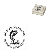 フックオン魚釣りパーソナライズされたアングラー ラバースタンプ (押印)