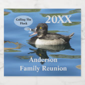 フックダックファミリーユーモアのある懇親会を呼び出す ビールラベル (シングルラベル)