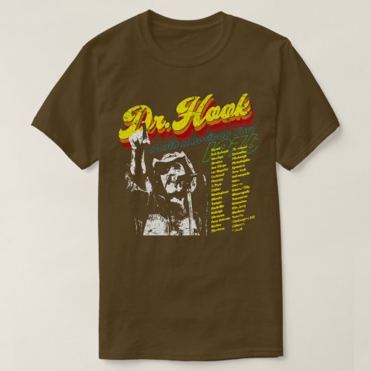 フックノースアメリカンツアー博士 Tシャツ (デザイン正面)