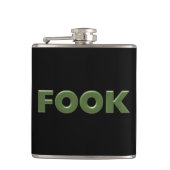 フックブラックフラッ包まれたク フラスク (正面)