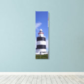 フックヘッドライトハウス外部ビュー垂直キャンバス キャンバスプリント (インサイチュ (ウッドフロア))