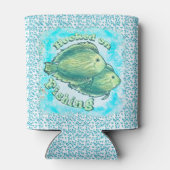 フック付き魚釣り名前をカスタムする 缶クーラー (裏面)