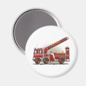 フック及びはしご消防車のラウンドマグネット マグネット (正面/裏面)