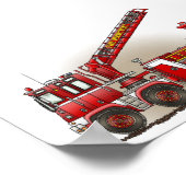 フック及びはしご消防車 ポスター (角)