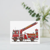 フック及びはしご消防車 ポストカード (スタンド正面)