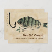 フック得!魚のおもしろい婚約パーティ 招待状 (正面/裏面)