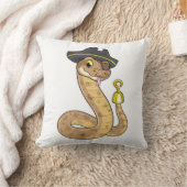 フック・ハンド&アイ・パッチを使用した海賊としてのヘビ クッション (ブランケット)