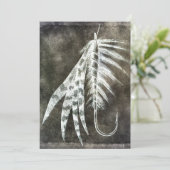 フック - フライフィッシング 釣り ルアー 茶色 招待状 (スタンド正面)