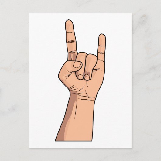 フック'emハンドサインジェスチャ ポストカード (正面)