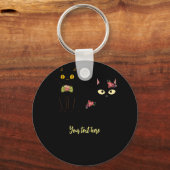 フッシーな黒猫の黄色い目 キーホルダー (裏面)