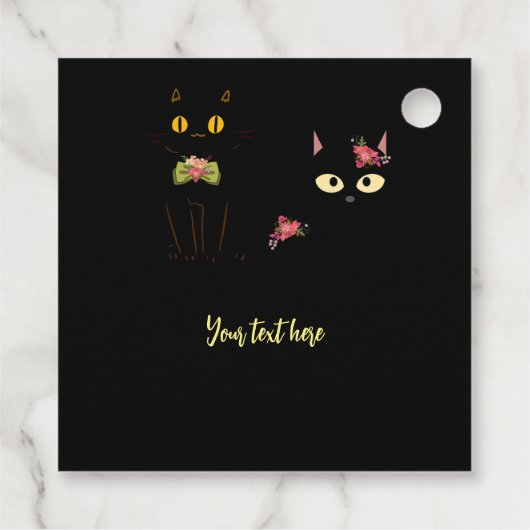 フッシーな黒猫の黄色い目 フェイバータグ (裏面)