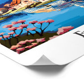 フッセンドイツアートヴィンテージトラベルイラストレーション ポスター (角)