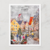 フッセンドイツトラベルプレイスウォーターカラー ポストカード (正面)