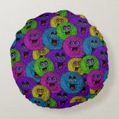 フッツレフレンドリーキュートクリージャーラウンド装飾用クッション ラウンドクッション (裏面)