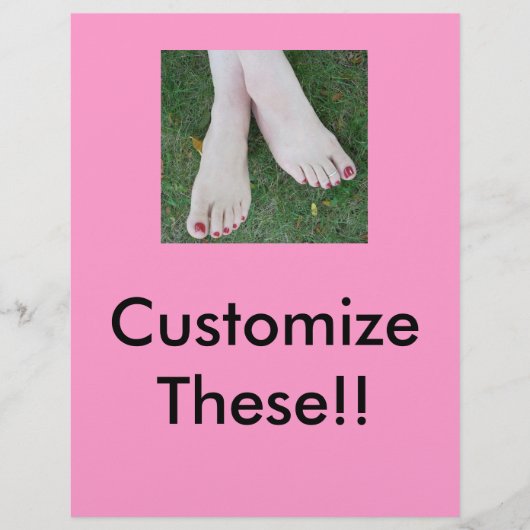 フットケアサロンのチラシ - オーダーメイド！ チラシ (正面)