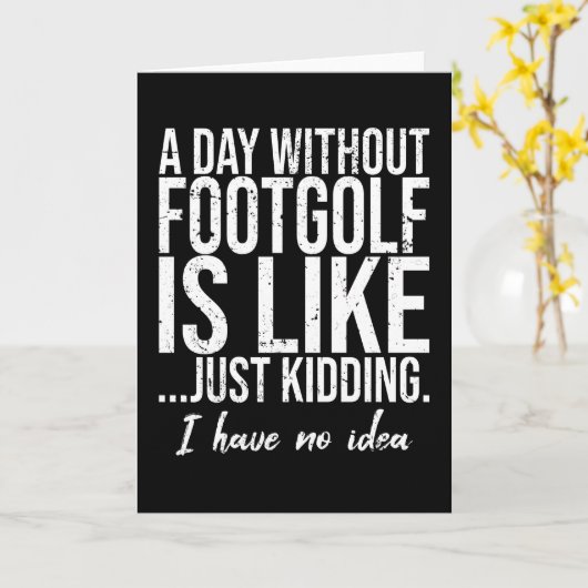 フットゴルフおもしろいのスポーツギフトアイディア カード (黄色い花)