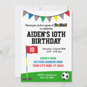 フットゴルフ誕生日招待状 | サッカーゴルフ 招待状 (正面)